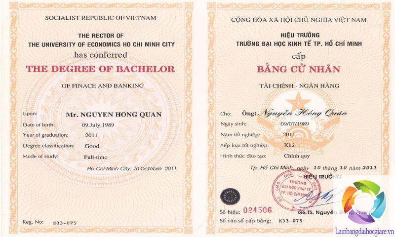 Làm bằng đại học tại TPHCM – Giao hàng nhanh chóng trong ngày