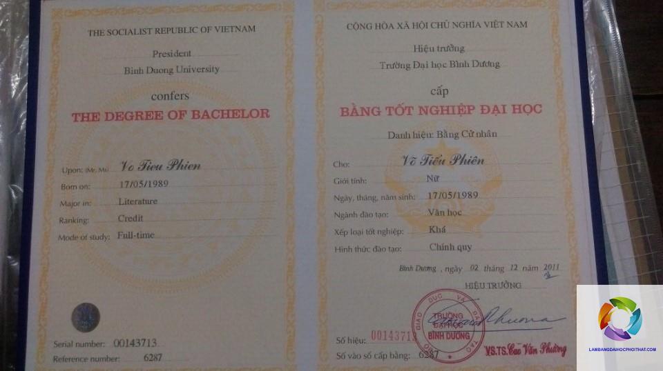Làm bằng đại học tại Long An