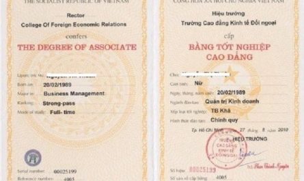 bằng cao đẳng kinh doanh quốc tế