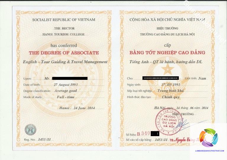 bằng cao đẳng ngôn ngữ anh