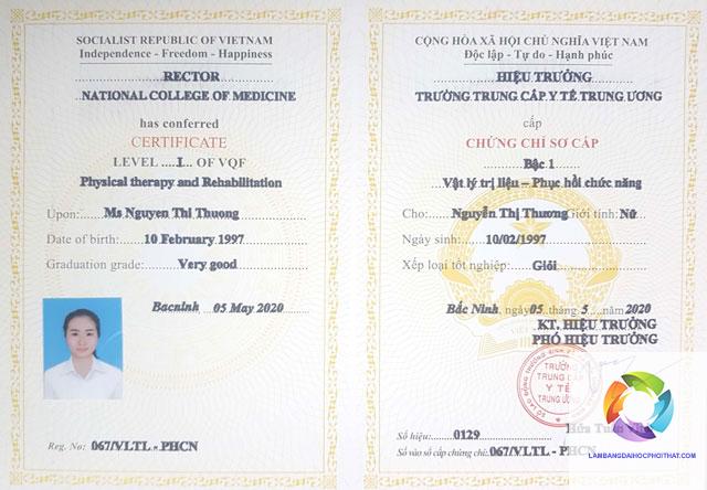 bằng cao đẳng phục hồi chức năng