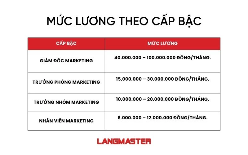 Bằng đại học ngành marketing lương bao nhiêu? Bảng lương chi tiết theo kinh nghiệm và vị trí