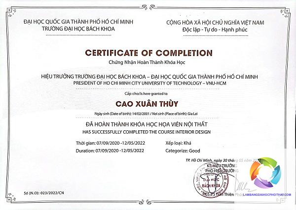 bằng đại học thiết kế nội thất học mấy năm