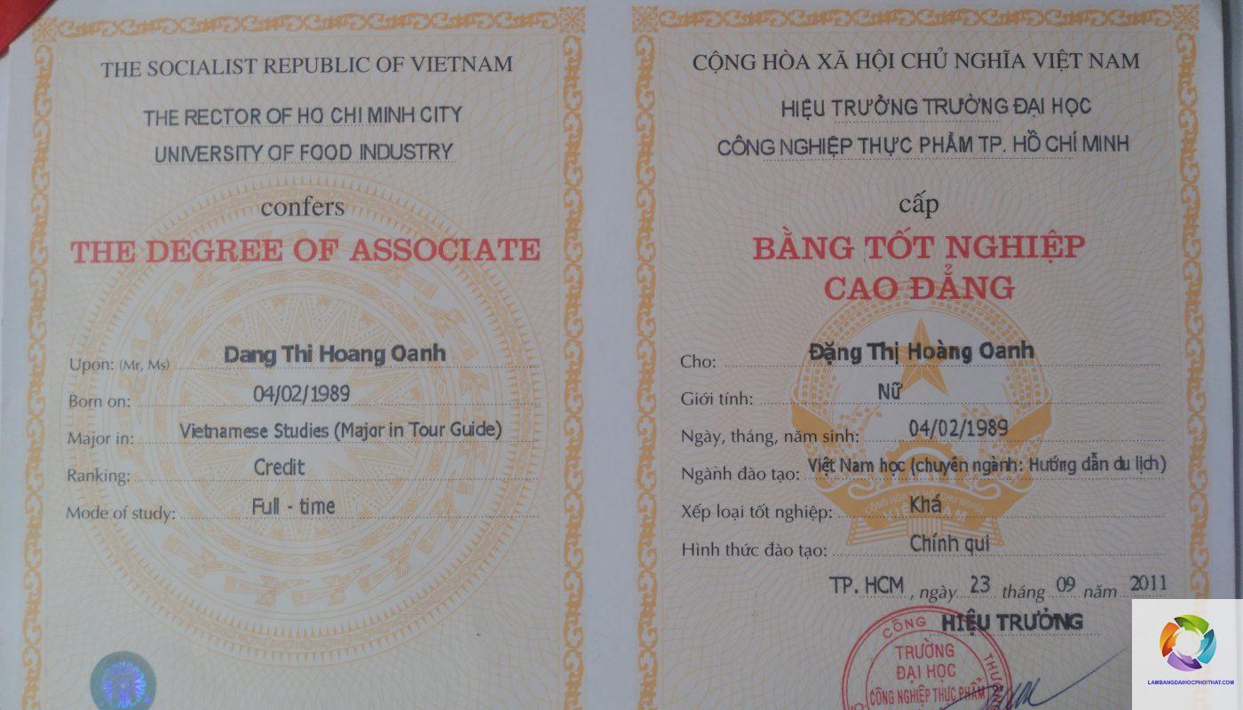 bằng cao đẳng công nghệ sinh học làm thực phẩm được không