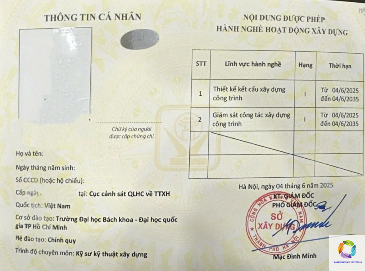 bằng cao đẳng kỹ thuật xây dựng có được cấp chứng chỉ hành nghề không - Image 3