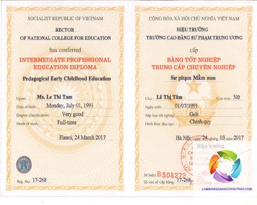 bằng cao đẳng sư phạm mầm non học lên đại học được không