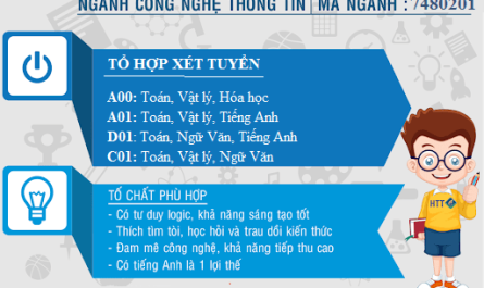 khối a01 có xét tuyển công nghệ thông tin không