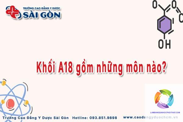 khối a18 gồm những môn nào