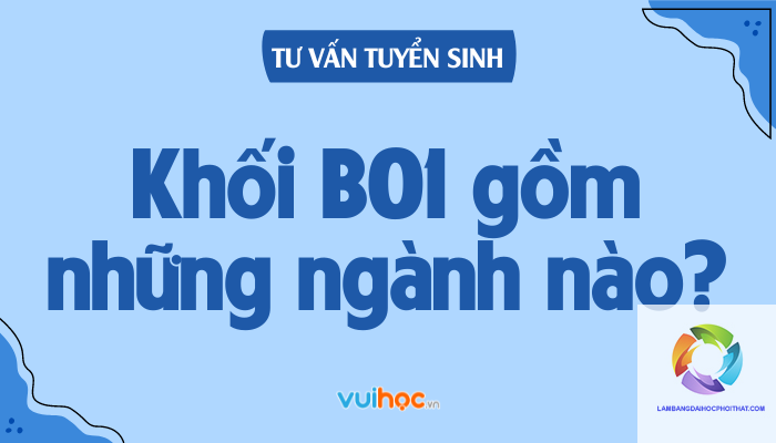 khối b01 gồm những môn nào
