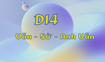 khối d14 gồm những môn nào
