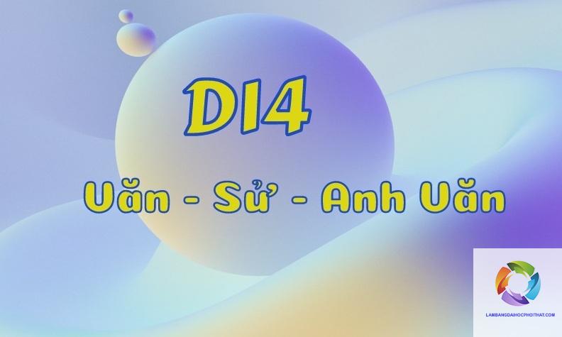 khối d14 gồm những môn nào