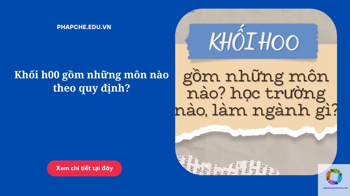 khối h00 xét tuyển ngành nào